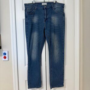 Smith & Mills 38x30 Mens Stretch Denim Blue Jeans Size Straight Leg Casual